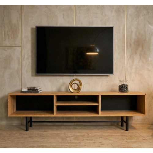 Szafka RTV-71 Drewno Lite Dąb Loft Lakier Rozmiary od 100 cm do 200 cm PREMIUM